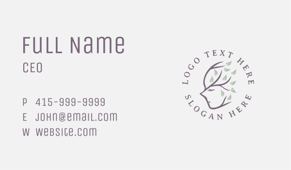 Natural Tree Wellness Business Card Design Image Preview