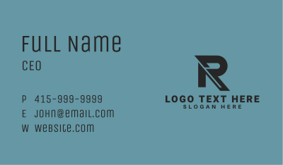 Business Enterprise Letter R Business Card Image Preview