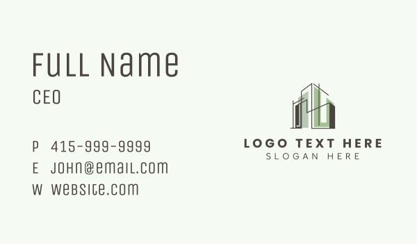 Real Estate Architecture Business Card Design Image Preview