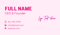 Fashion Signature Wordmark Business Card Design