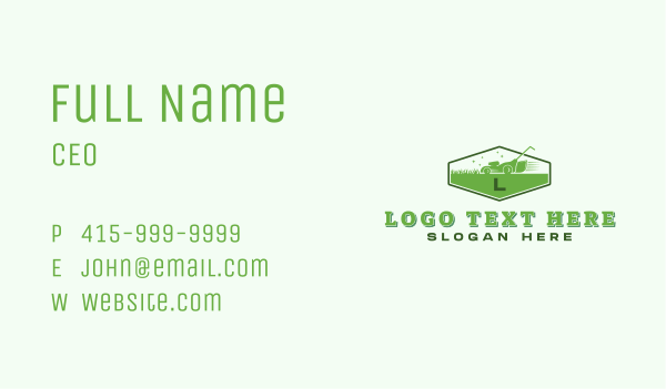 Gardening Grass Mower Business Card Design Image Preview