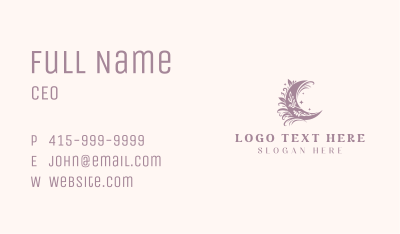 Boho Moon Crescent Business Card Image Preview