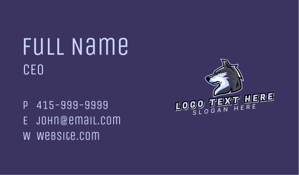 Wold Animal Dog Business Card Design Image Preview