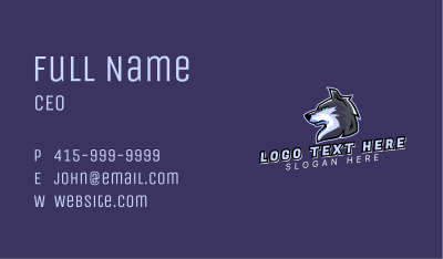 Wold Animal Dog Business Card Image Preview