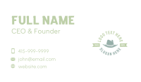 Vintage Hat Wordmark Business Card Image Preview
