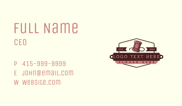 Tailor Sewing Thread Business Card Design Image Preview