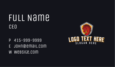 Dragon Gaming Shield Emblem Business Card Image Preview