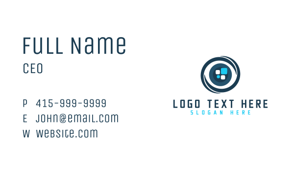 Virtual Reality Eye Business Card Design Image Preview