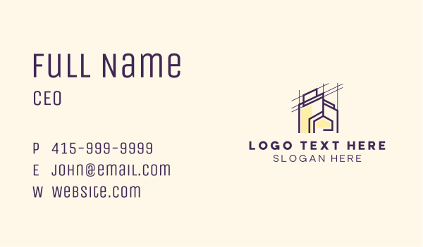 Home Architecture Construction Business Card Design Image Preview