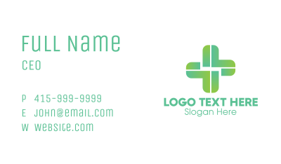 Gradient Medical Cross  Business Card Image Preview