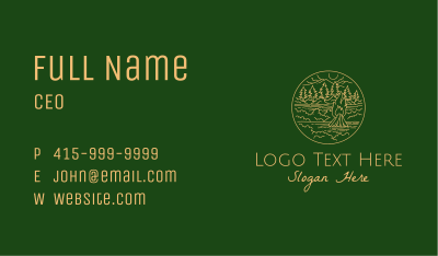 Forest Camp Bonfire Business Card Image Preview