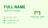 Green Letter M Business Card Image Preview