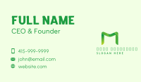 Green Letter M Business Card Image Preview