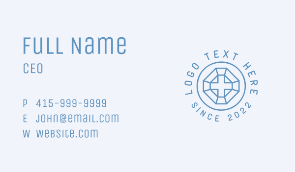 Geometric Holy Crucifix Business Card Design Image Preview