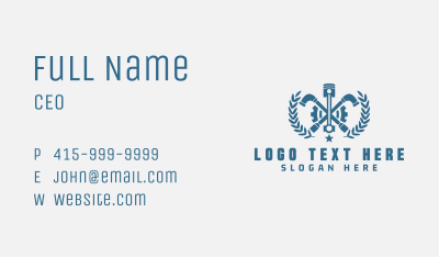 Blue Auto Mechanic Tools Business Card Image Preview
