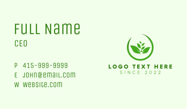Green Leaf Wellness Business Card Design Image Preview