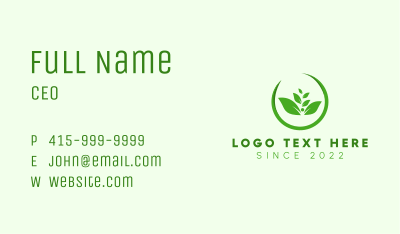 Green Leaf Wellness Business Card Image Preview