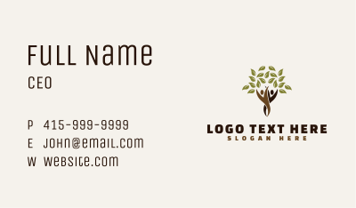 Abstract People Tree Business Card Image Preview