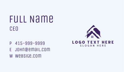 Hammer Construction Repair Business Card Image Preview