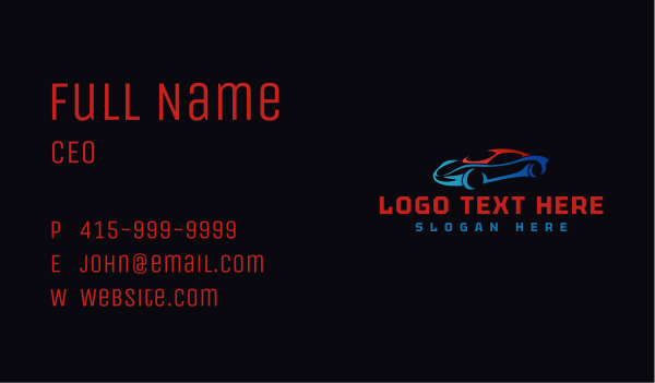 Car Show Racing Business Card Design Image Preview