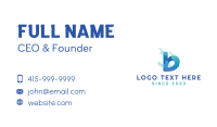Blue Splash Letter B Business Card Image Preview