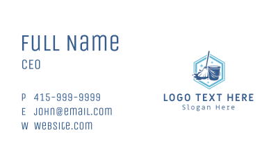 Cleaning Mop Bucket  Business Card Image Preview