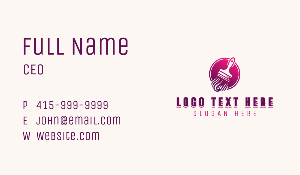 Paintbrush Painter Repair Business Card Design Image Preview