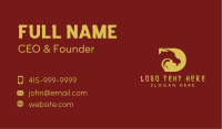Gold Dragon Letter D  Business Card Image Preview