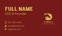 Gold Dragon Letter D  Business Card Design