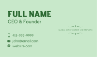 Forest Green Wordmark Business Card Image Preview