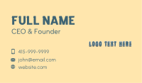 Rustic Business Brand Wordmark Business Card Image Preview