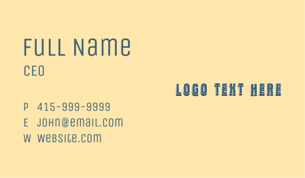 Rustic Business Brand Wordmark Business Card Design Image Preview