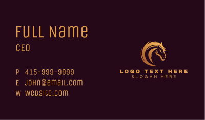 Equestrian Horse Race Business Card Image Preview