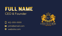 Premium Lion Crest Business Card Preview