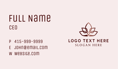 Luxe Yoga Flower Business Card Image Preview