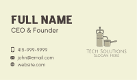 Steel French Press Business Card Design