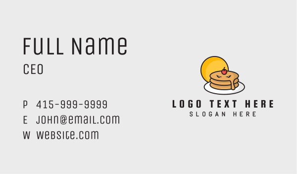 Angry Pancake Mascot Business Card Design Image Preview