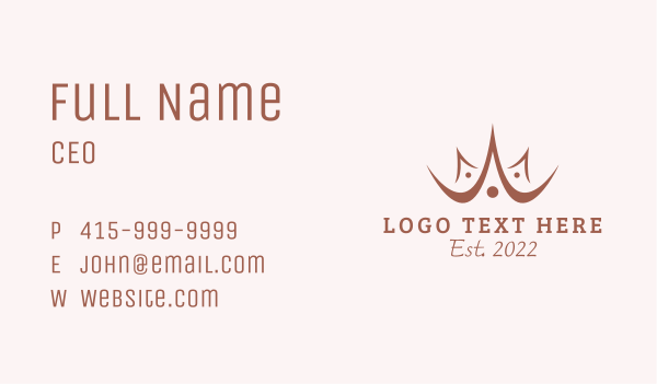 Luxury Royal Crown  Business Card Design Image Preview