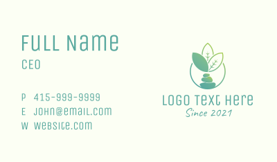 Nature Massage Therapy Business Card