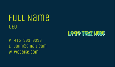 Pop Shapes Wordmark Business Card Image Preview