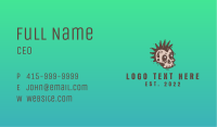 Retro Rustic Punk Skull Business Card Image Preview