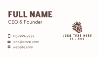 Retro Rustic Punk Skull Business Card Preview