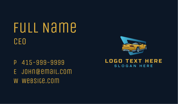 Racing Car Vehicle Business Card Design Image Preview