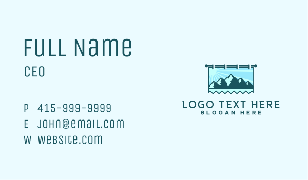 Mountain Trekking Signage Business Card Design Image Preview