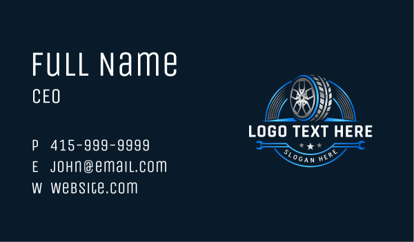 Tire Automotive Detailing Business Card Design Image Preview