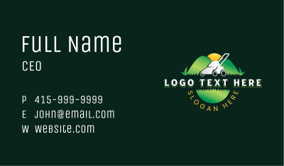 Lawn Mower Landscaping Business Card Image Preview