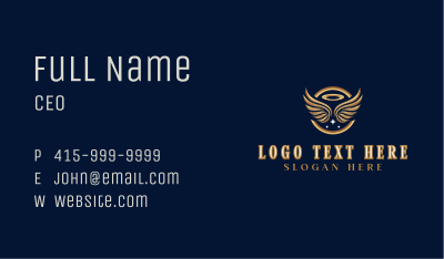 Luxury Angelic Wings Business Card Image Preview