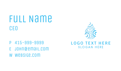  Distilled Water Droplet Business Card Image Preview