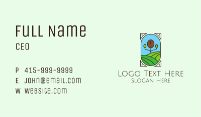Coffee Farm Field Business Card Image Preview
