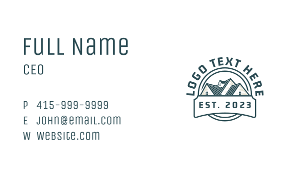 House Roofing Repair Emblem Business Card Design Image Preview